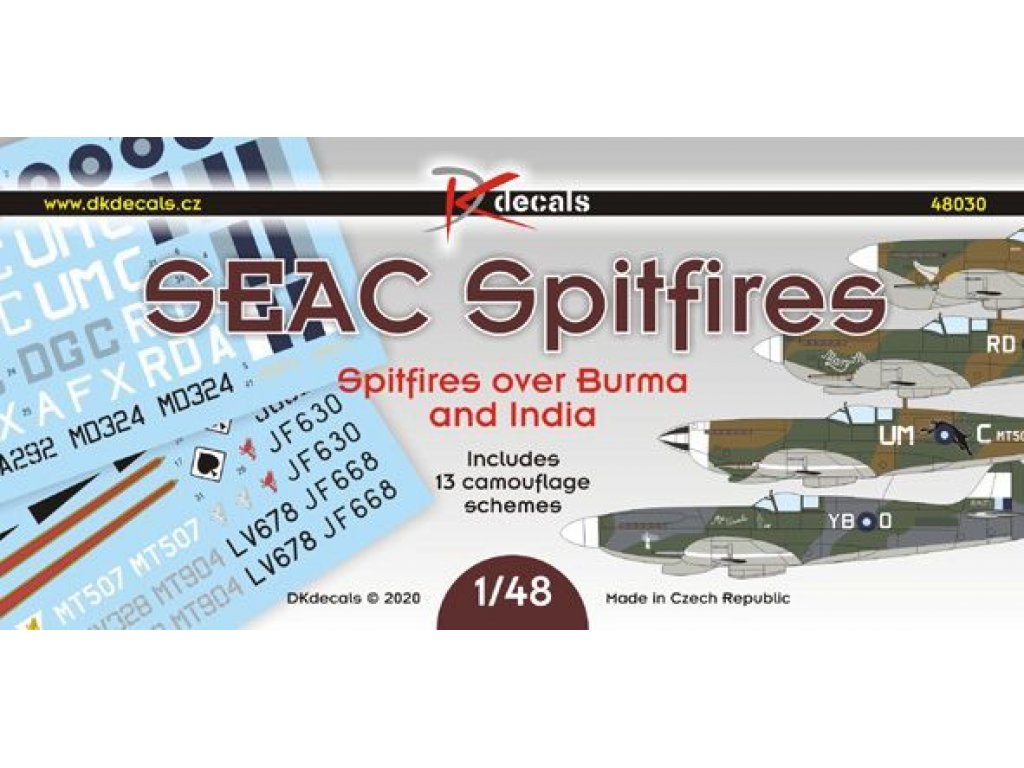 DK DECALS 1/48 SEAC Spitfires over Burma and India