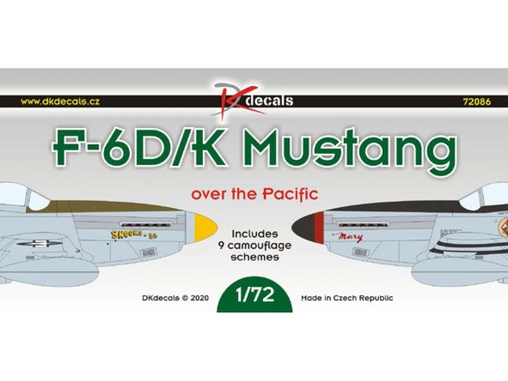 DK DECALS 1/72 F-6D/K Mustang over the Pacific