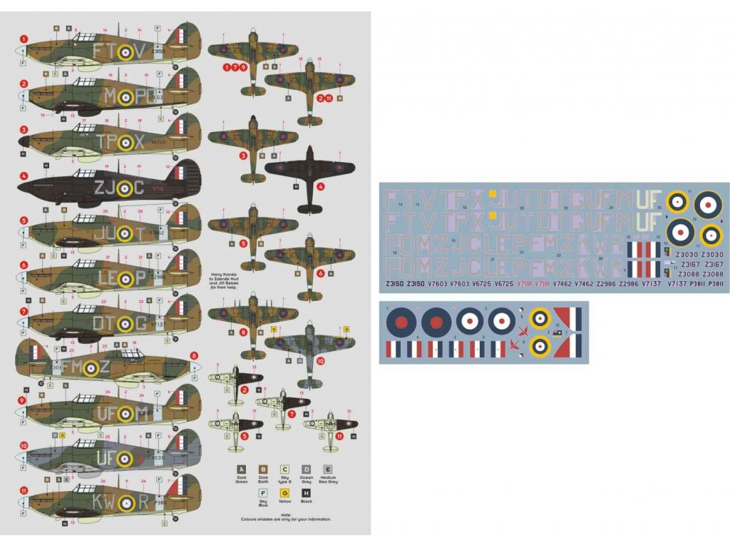 DK DECALS 1/72 Hurricane of Czechoslovak pilots in RAF sqdn. Pt.1