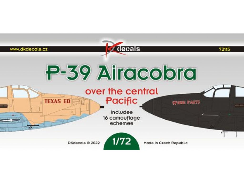 DK DECALS 1/72 P-39 Airacobra over the central Pacific