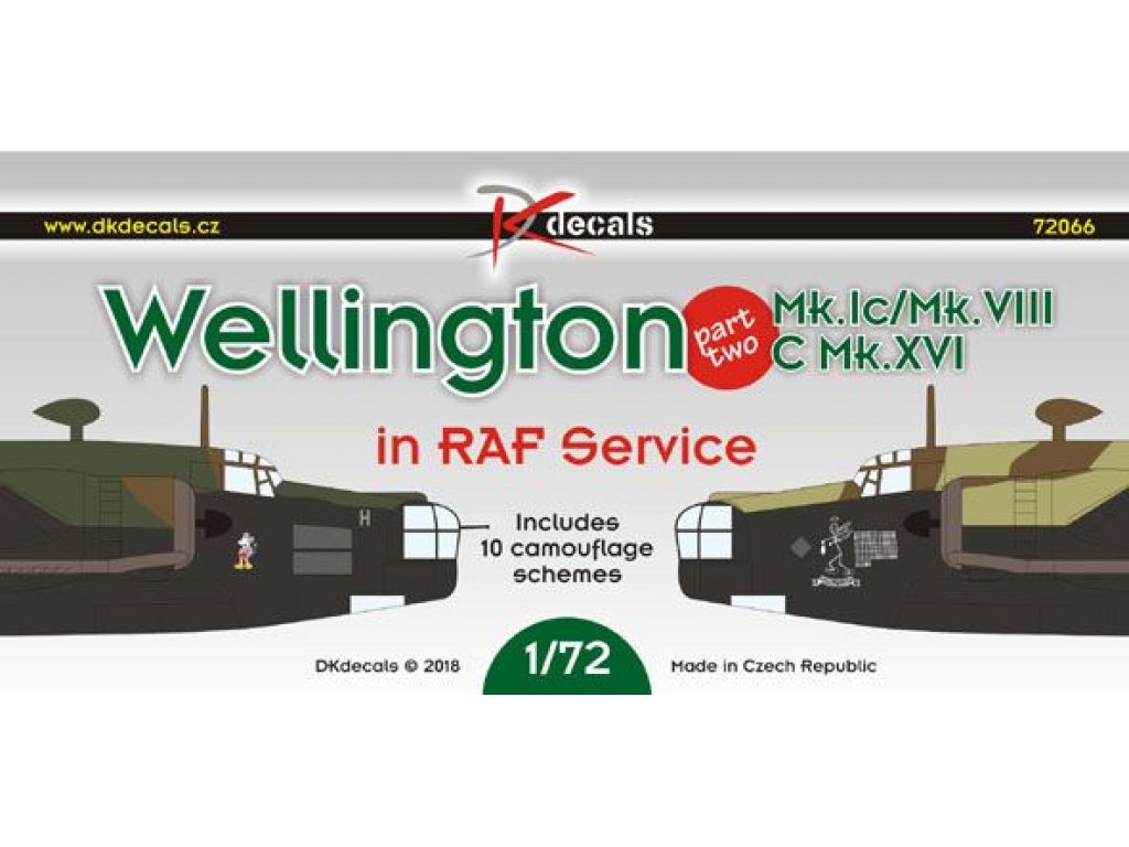DK DECALS 1/72 Wellington in RAF Service for 10x camo Part 2