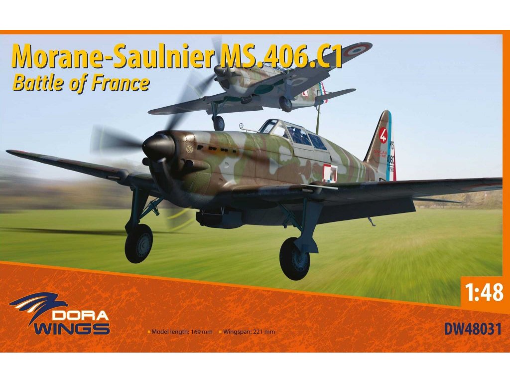 DORA WINGS 1/48 Morane Saulnier MS.406.C1 Battle of France