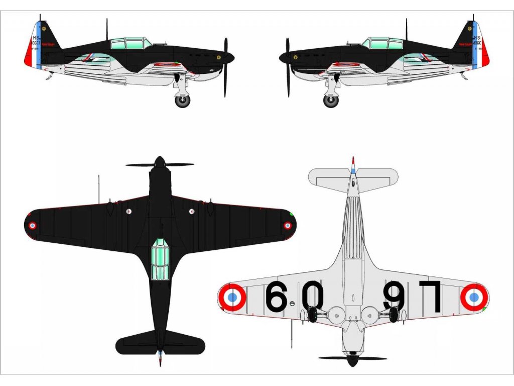 DORA WINGS 1/48 Morane Saulnier MS.406.C1 Battle of France