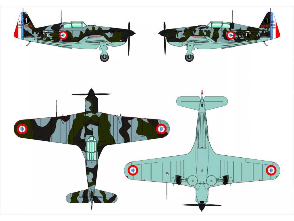 DORA WINGS 1/48 Morane Saulnier MS.406.C1 Battle of France