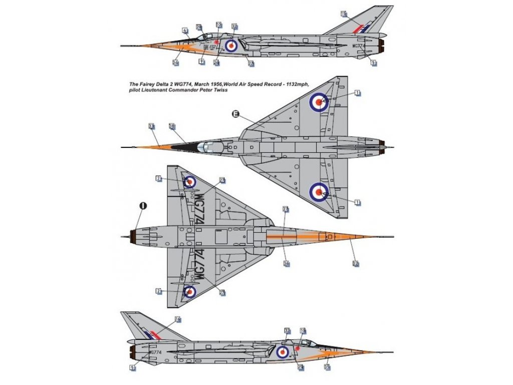 DORA WINGS 1/72 Fairey Delta 2 British Supersonic Research Aircraft