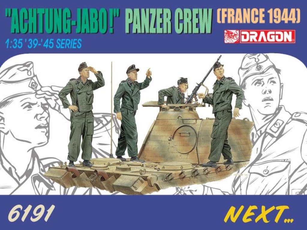 DRAGON 1/35 Achtung-Jabo! Panzer crew France 1944