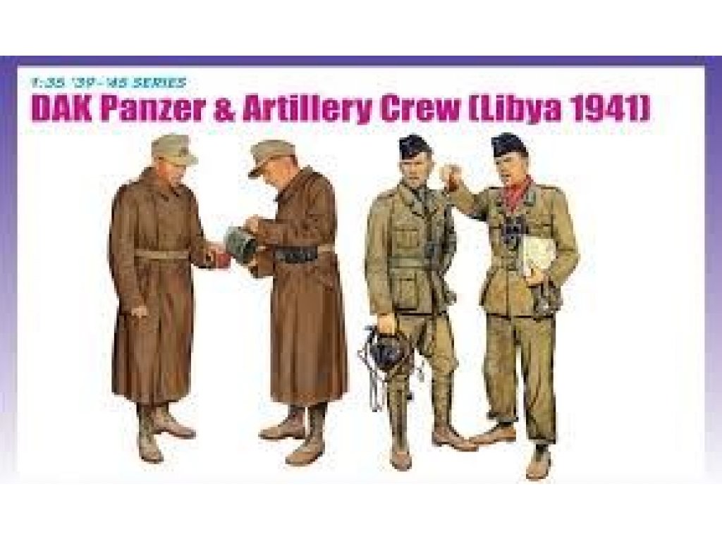 DRAGON 1/35 DAK PANZER   ARTILLERY CREW