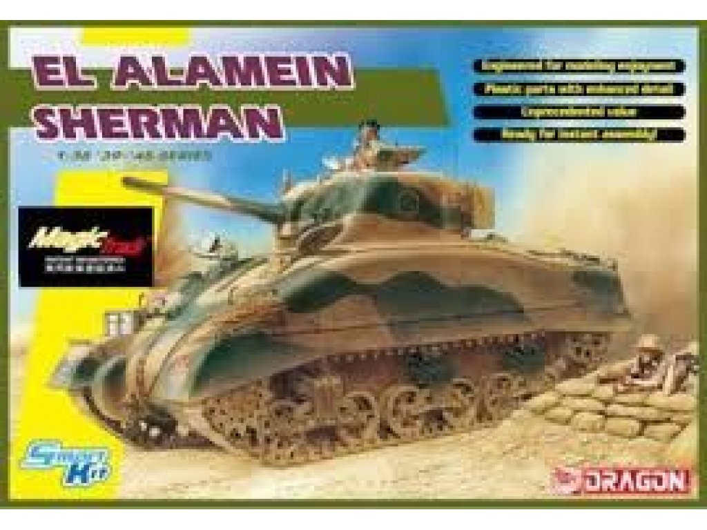 DRAGON 1/35 El Alamein Sherman (w/magic track