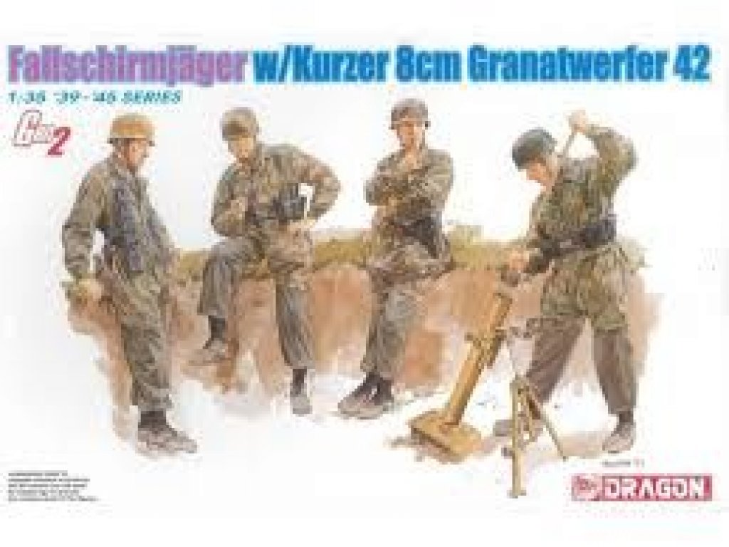 DRAGON 1/35 Fallschirmjager w/ Kurzer 8cm Granatwerfer