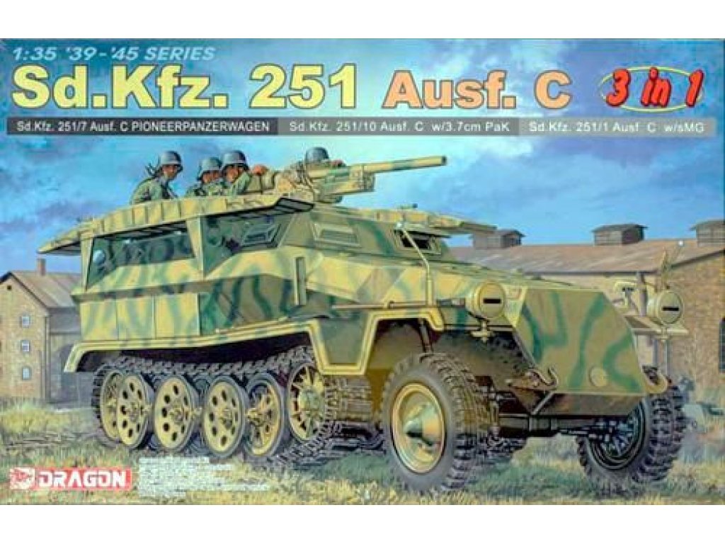DRAGON 1/35 Sd.Kfz.251/10 3,7 cm Pak/36