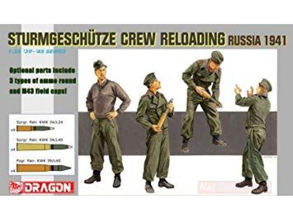 DRAGON 1/35 Sturmgeschütze crew reloading (russia 1941)