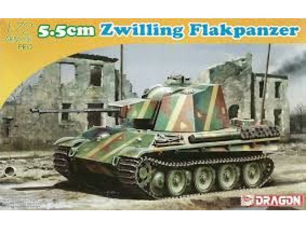 DRAGON 1/72 5,5cm Zwilling Flakpanzer