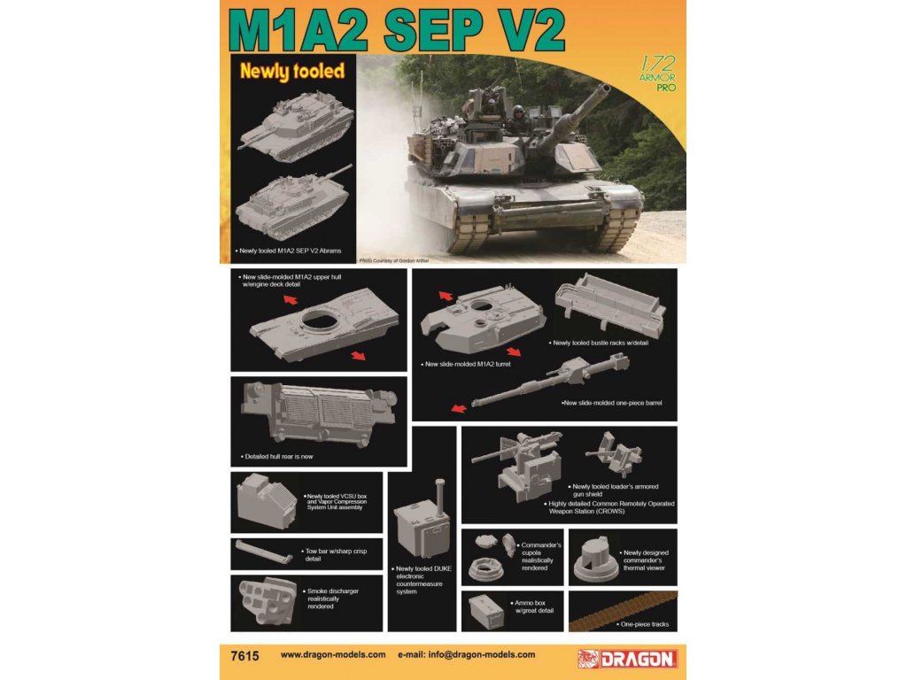 DRAGON 1/72 M1A2 Abrams SEP V2