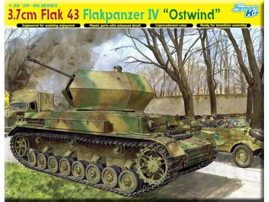 DRAGON 6550 1/35 3.7cm FLAK 43 FLAKPANZER IV "OSTWIND" (SMART KIT) 
