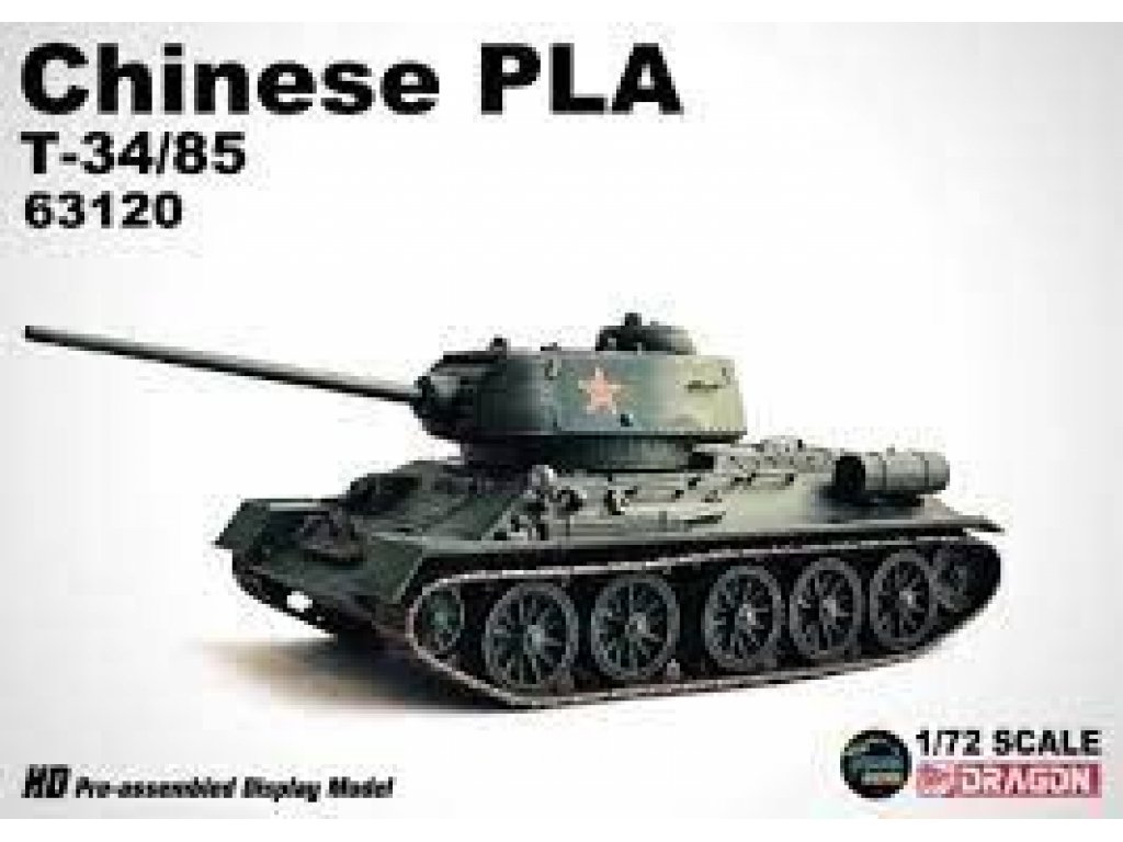 DRAGON ARMOR 1/72 Chinese PLA T-34/85