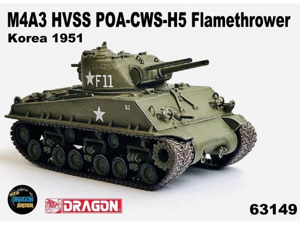 DRAGON ARMOR 1/72 M4A3 HVSS POA-CWS-H5 Flamethrower Korea 1951