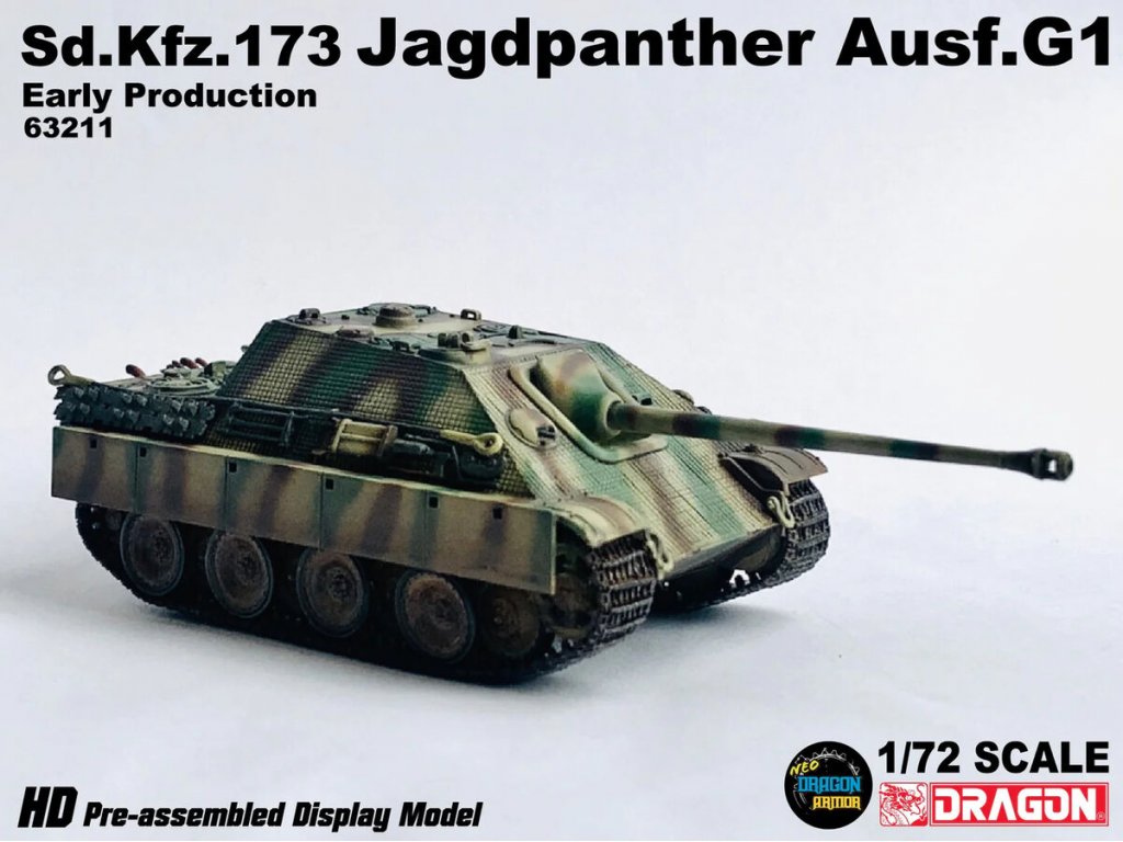 DRAGON ARMOR 1/72 Sd.Kfz.173 Jagdpanther Ausf.G1 Early Production