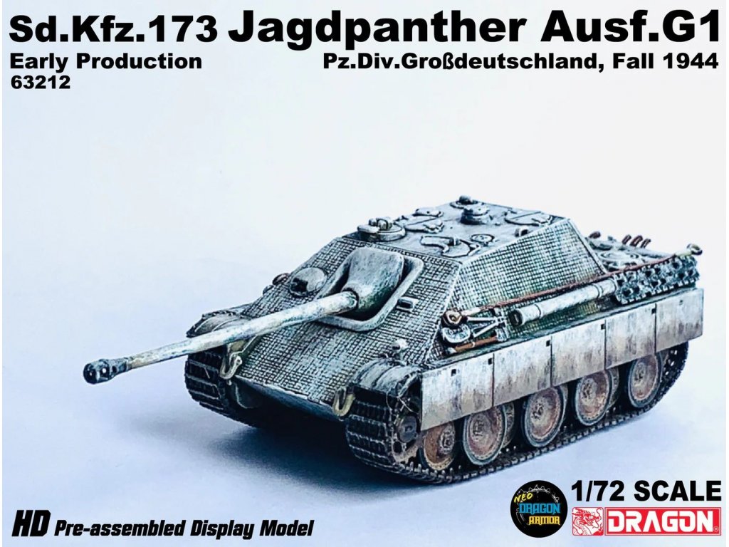 DRAGON ARMOR 1/72 Sd.Kfz.173 Jagdpanther Ausf.G1 Early Production Pz.Div.Grossdeutschland, Fall 1944