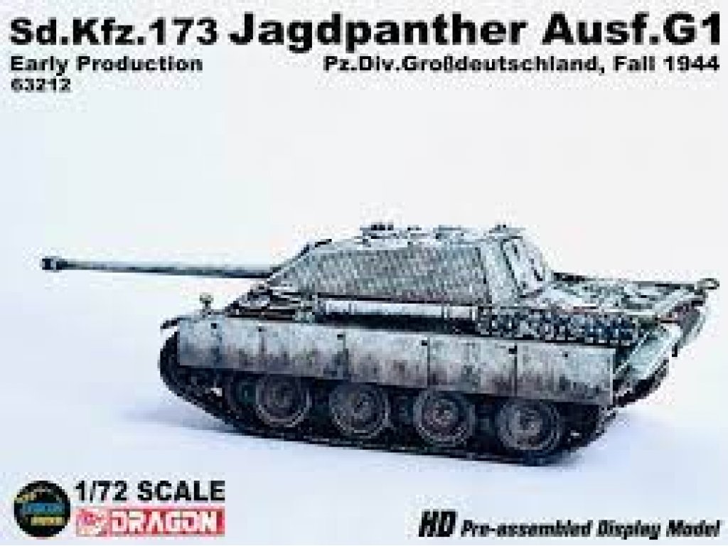 DRAGON ARMOR 1/72 Sd.Kfz.173 Jagdpanther Ausf.G1 Early Production Pz.Div.Grossdeutschland, Fall 1944