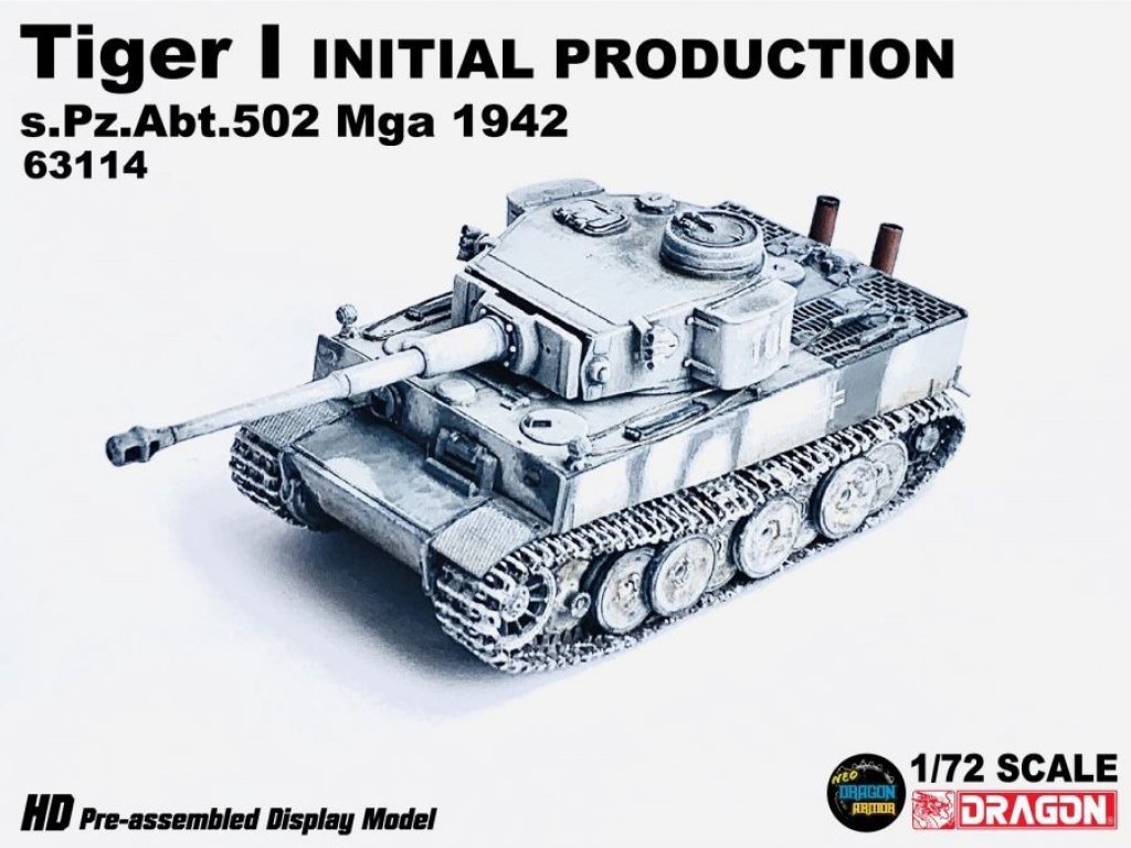 DRAGON ARMOR 1/72 TIGER I INITIAL PRODUCTION S.P.ABT.502 MGA 1942