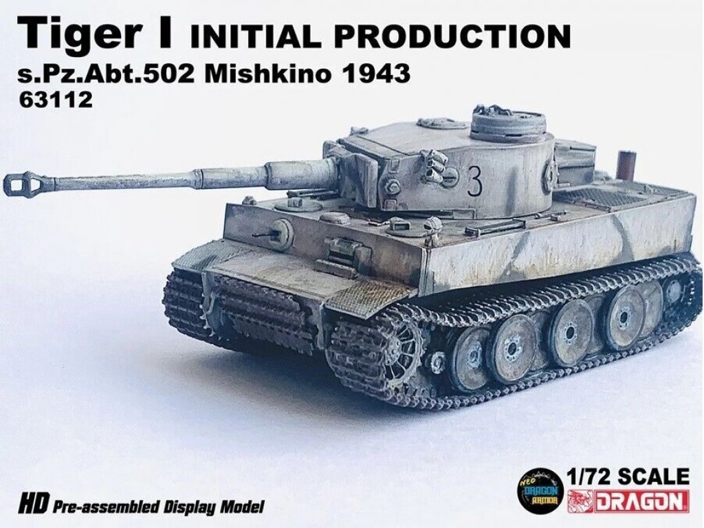 DRAGON ARMOR 1/72 TIGER I INITIAL PRODUCTION S.P.ABT.502 MISHKINO 1943