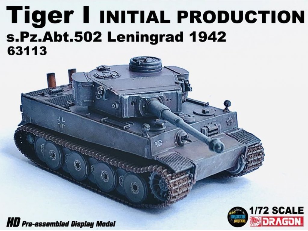 DRAGON ARMOR 1/72 Tiger I Initial Production s.Pz.Abt.502 Leningrad 1942
