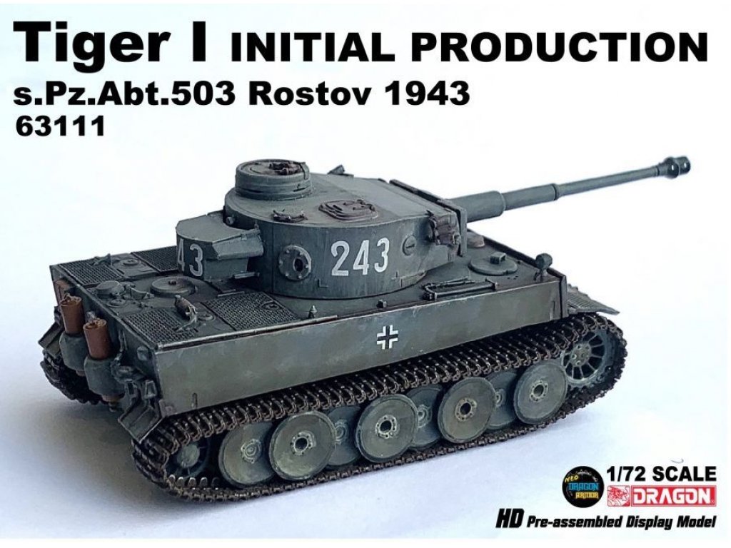 DRAGON ARMOR 1/72 Tiger I Initial Production s.Pz.Abt.503 Rostov 1943