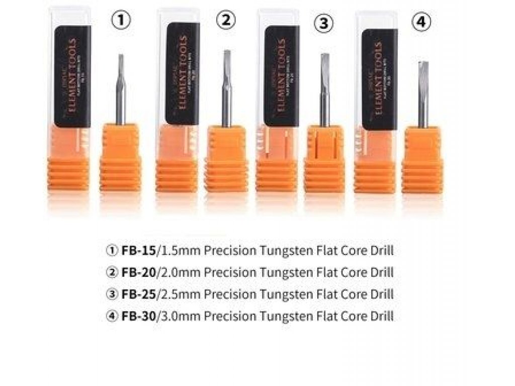 DSPIAE FB-15 Precision Tungsten Flat Core Drill 1,5 mm