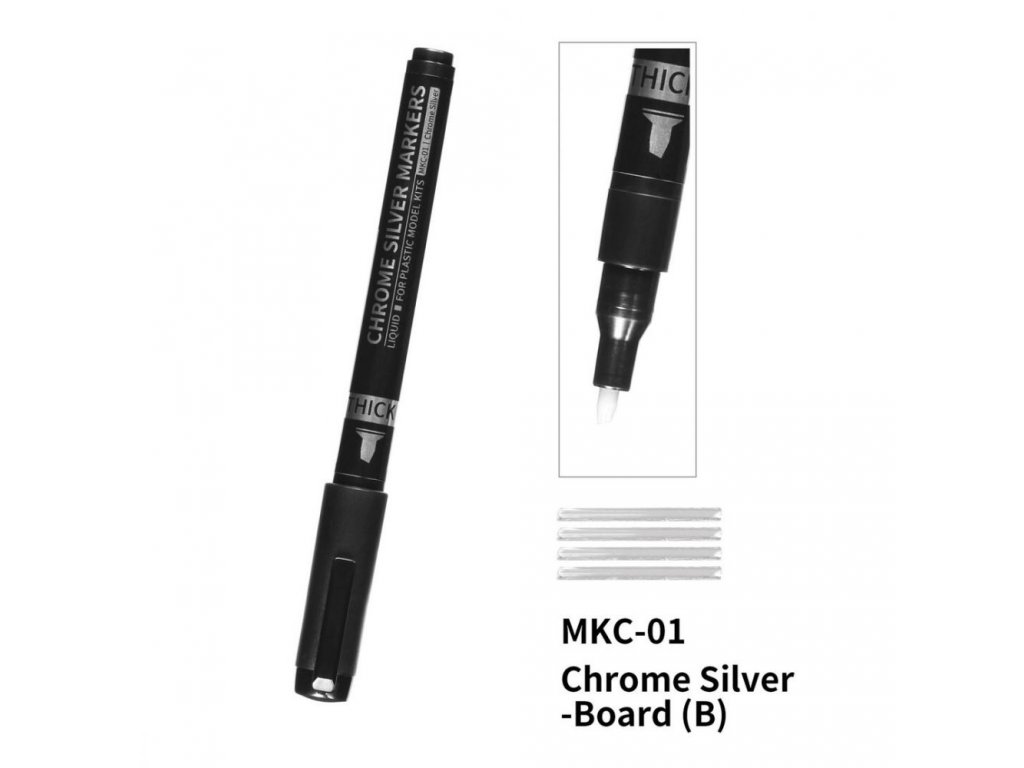DSPIAE MKC-01 Chrome Silver Marker Pen THICK