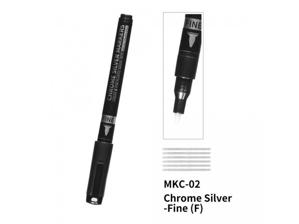 DSPIAE MKC-02 Chrome Silver Marker Pen FINE