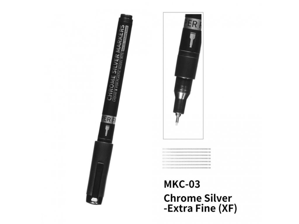 DSPIAE MKC-03 Chrome Silver Marker Pen SUPER FINE