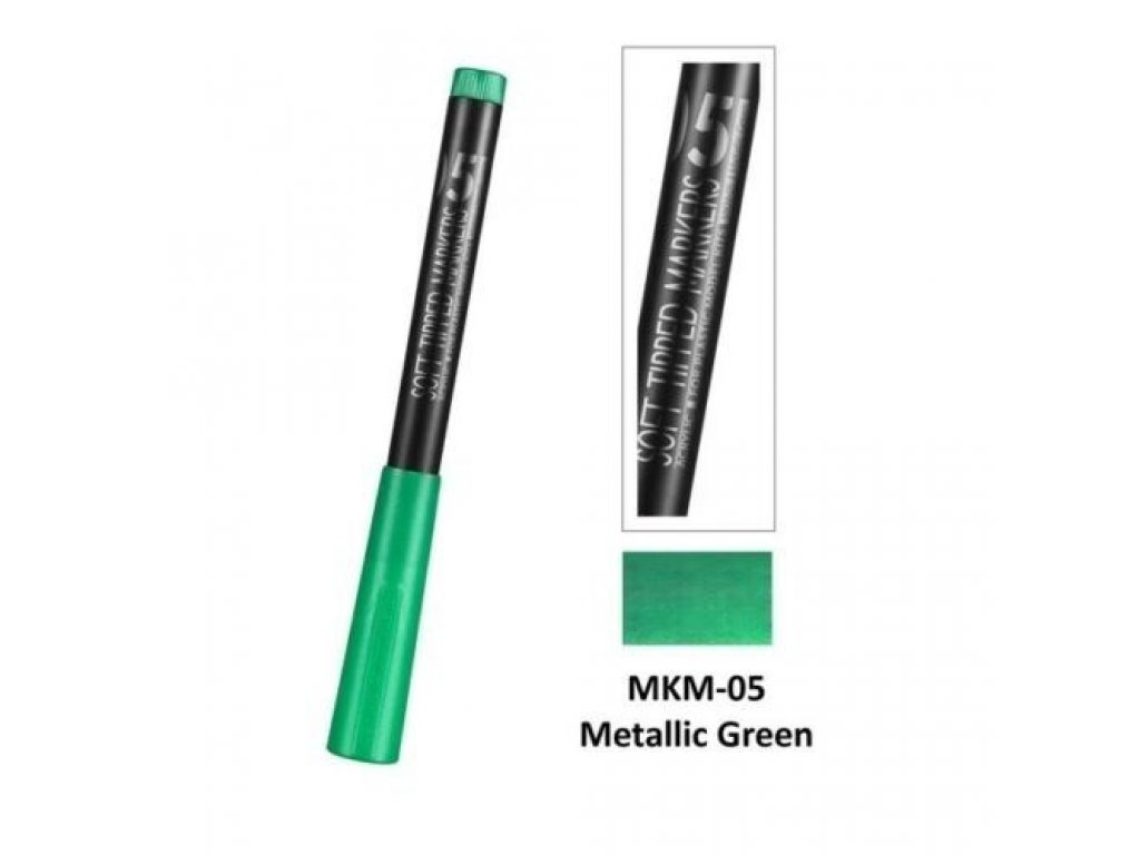 DSPIAE MKM-05 Metallic Green Soft Tipped Marker Pen