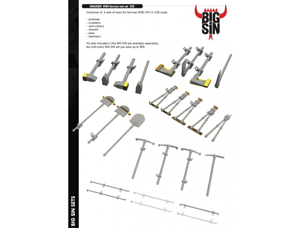 ED BIGSIN 1/35 WWII German tool set