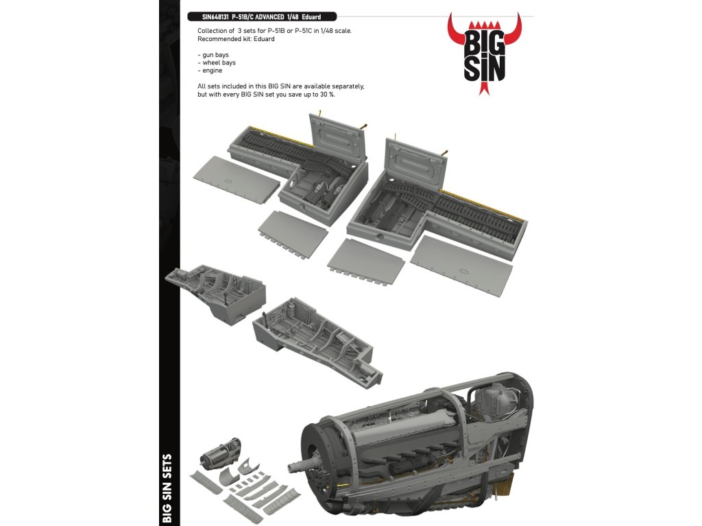 ED BIGSIN 1/48 P-51B/C Mustang ADVANCED for EDU