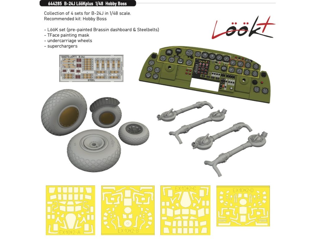 ED BRASSIN 1/48 B-24J Liberator LööKplus for HBB