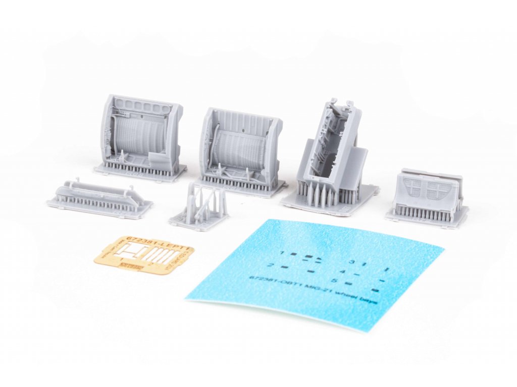 ED BRASSIN 1/72 MiG-21 wheel bays PRINT for EDU