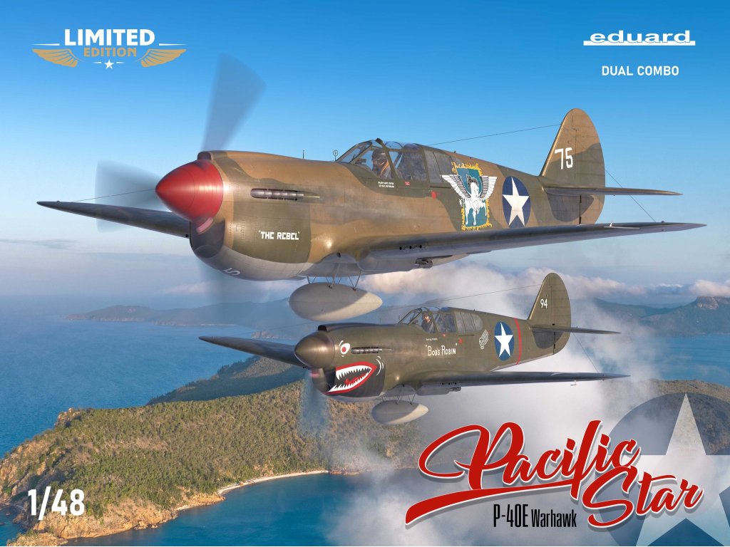 ED LIMTED 1/48 PACIFIC STAR P-40E Warhawk DUAL COMBO