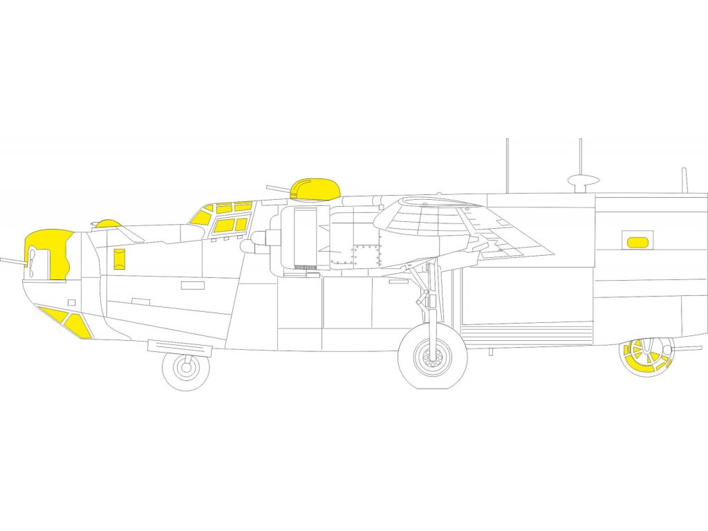 ED MASK 1/72 B-24H Liberator for AIR