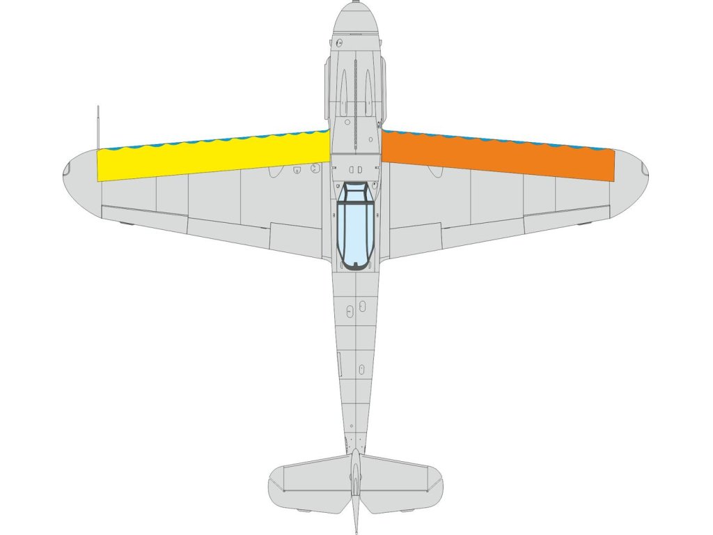 ED ED MASK 1/72 Bf 109G wings leading edge wavy lines