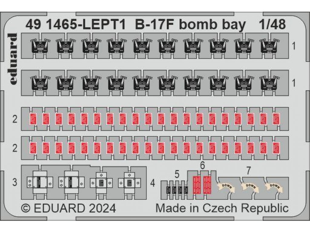 ED SET 1/48 B-17F Flying Fortress bomb bay for EDU