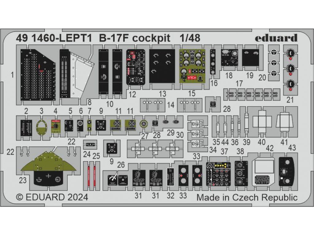 ED SET 1/48 B-17F Flying Fortress cockpit for EDU