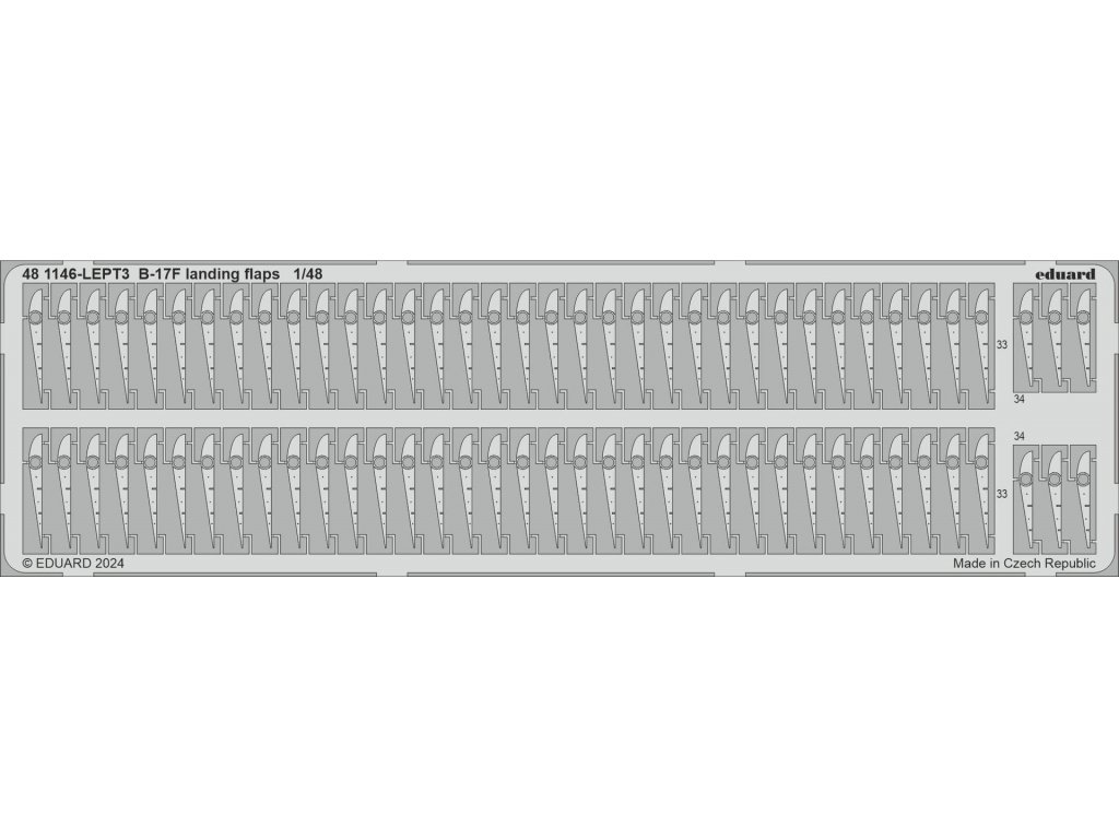 ED SET 1/48 B-17F Flying Fortress landing flaps for EDU