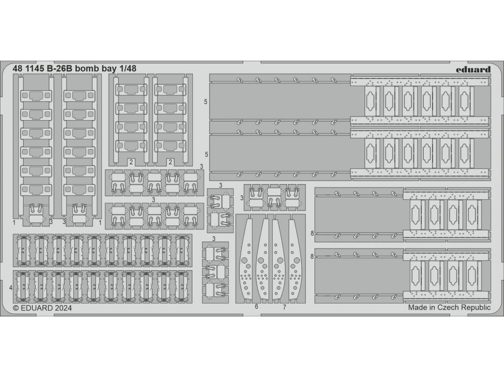 ED SET 1/48 B-26B Marauder bomb bay for ICM