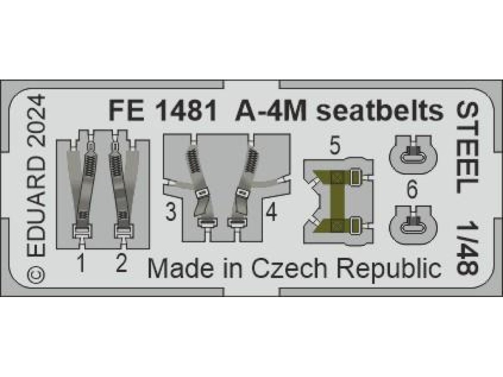 ED ZOOM 1/48 A-4M Skyhawk seatbelts STEEL for MAGICF