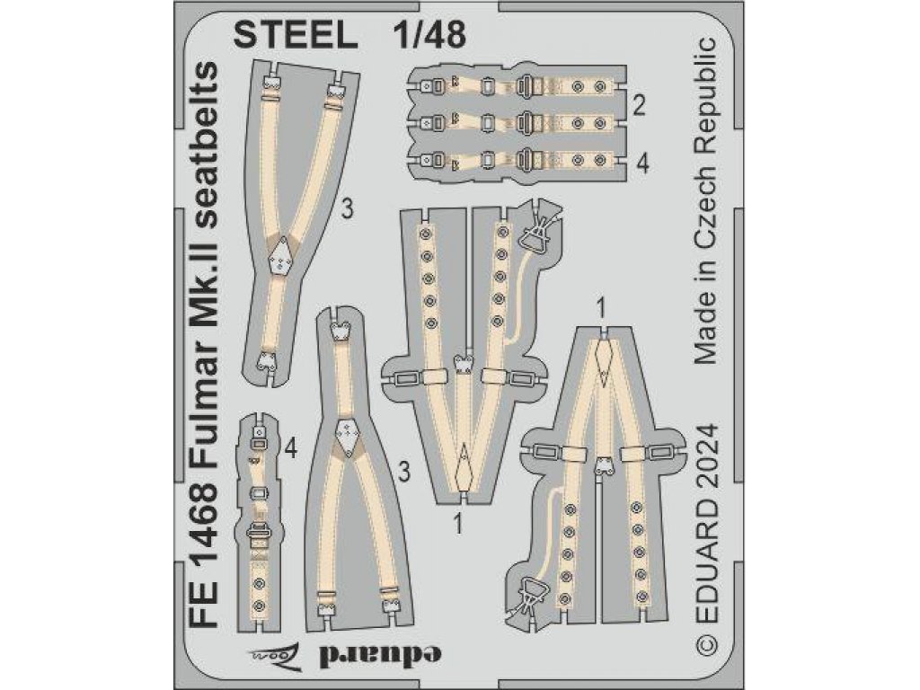 ED ZOOM 1/48 Fulmar Mk.II seatbelts STEEL for TRU