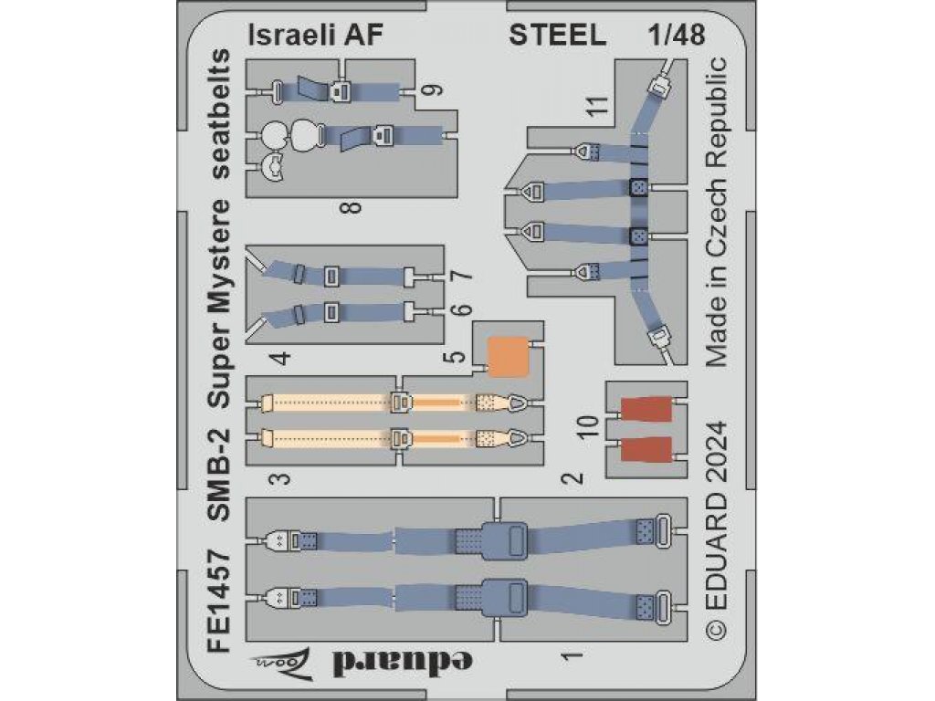 ED ZOOM 1/48 SMB-2 Super Mystere seatbelts Israeli AF