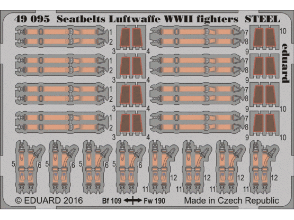 EDUARD BIGED 1/48 Seatbelts WWII Axis AF STEEL