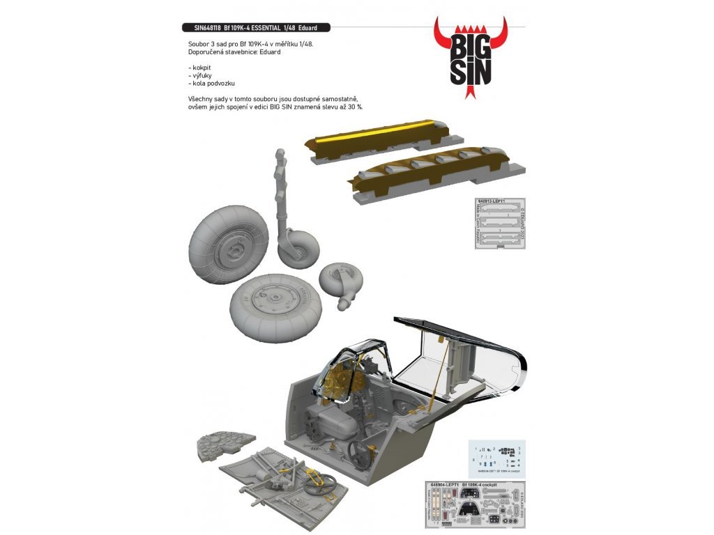 EDUARD BIGSIN 1/48 Bf 109K-4 ESSENTIAL for EDU