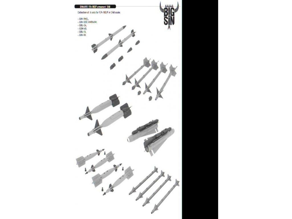 EDUARD BIGSIN 1/48 F/A-18E/F Superhornet armament