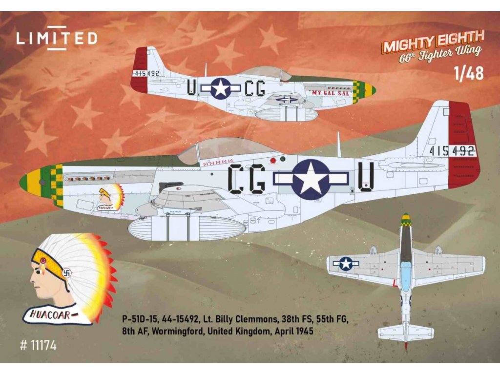 EDUARD LIMITED 1/48 MIGHTY EIGHT: 66th Fighter Wing P-51D Mustang
